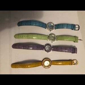 EUC 4 Gemstone Watch’s Blue Topaz, Citrine, Amethyst, an Peridot